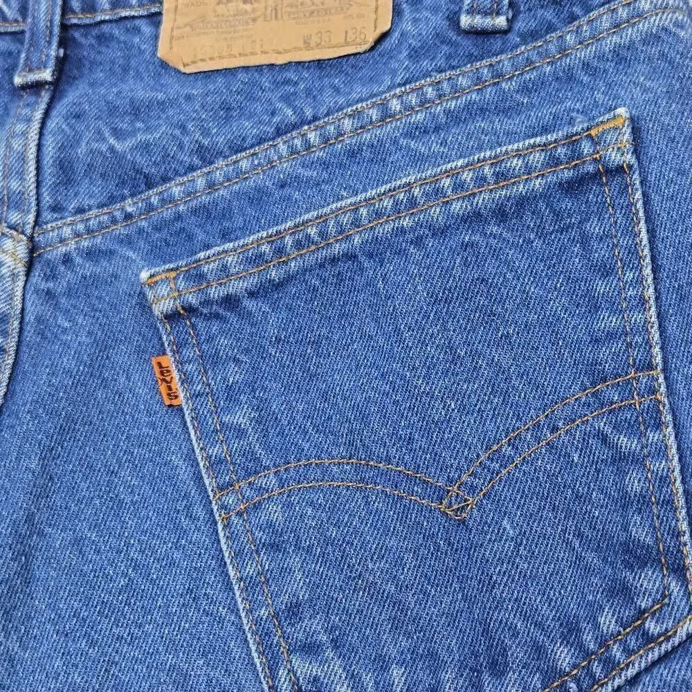 Vintage Levi's Shorts Orange Tab Blue Cut-Off Shorts W33